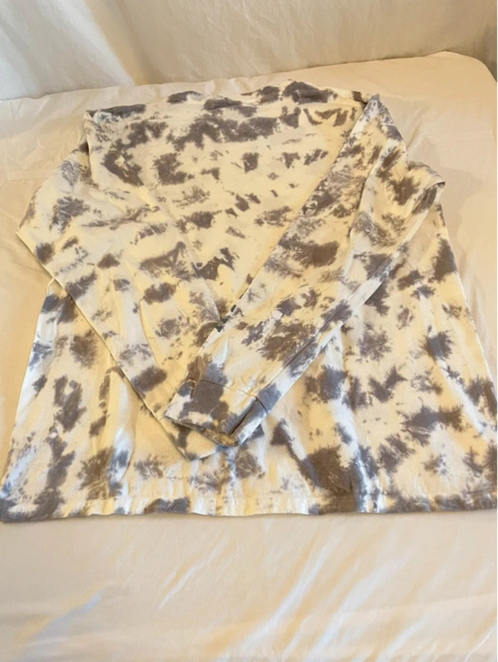 MILLER Beer Blue 84 Gray White Tie Dye LSLEEVE